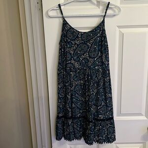 Blue Paisley Summer Dress